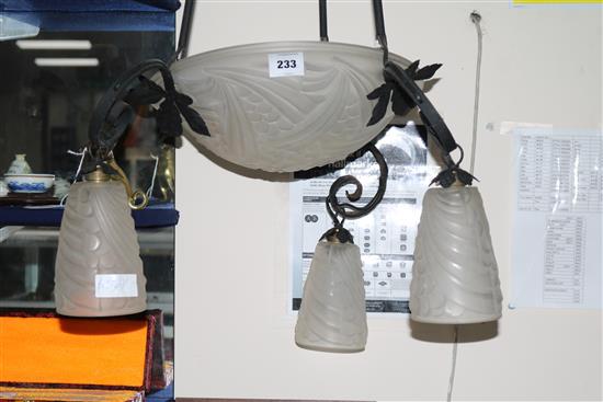 A Negra glass hanging lamp